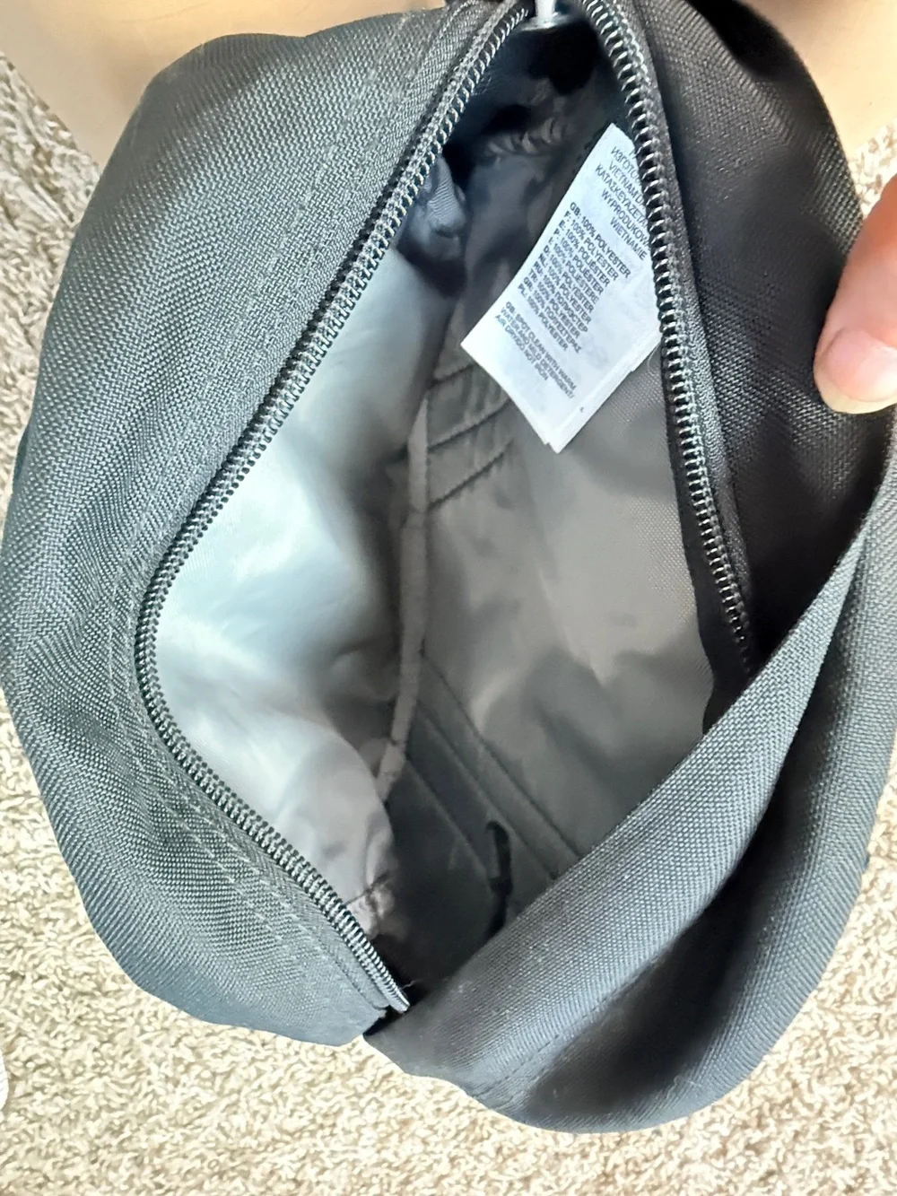 The North Face Black Belt Bag with Front Zip
